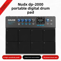 Tableau de percussion électronique NUX DP-2000 pour accompagnement, portable, design professionnel à montage en rack, matériau en silicone