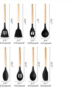 Lot de 20 ustensiles de cuisine en silicone, ensemble d'outils de cuisson et de couteaux - Product Image 5