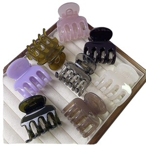 Pinzas de Pelo con Forma de Garra de Tiburón, de Plástico, Translúcidas, Tipo Gelatina, Antideslizantes, Medianas, para Mujer - Product Image 1