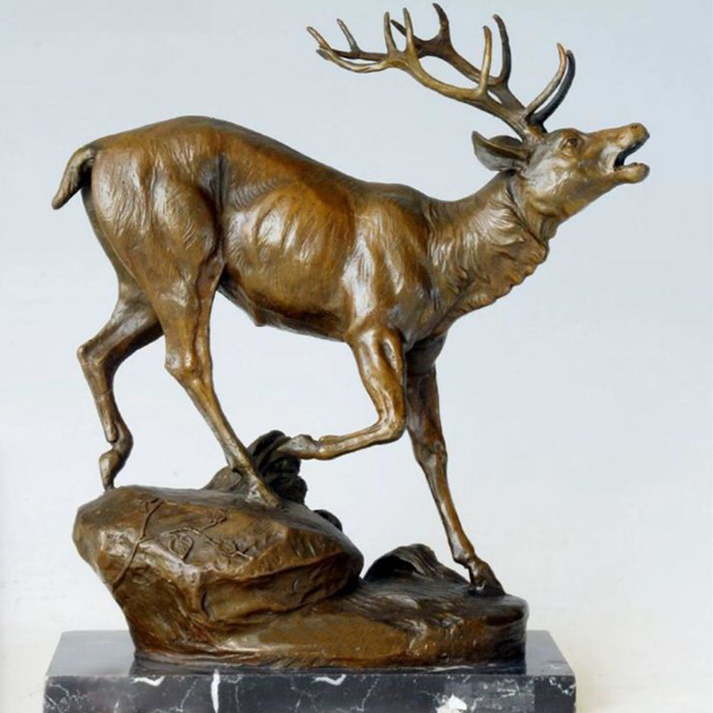 Bronze Deer And Stag Statue