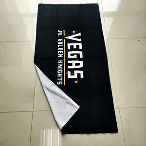 High Quality 100% Cotton Beach Towels Velour Custom Design Reactive Printed Oversized Logo Beach Towel