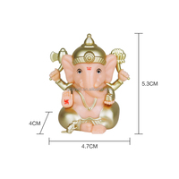 2 pouces Mini plastique solaire automatique secouant éléphant dieu richesse attraction Feng Shui ornement sud-est asiatique cadeau