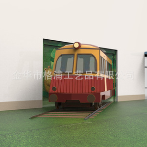 Modelo de Tren de Metal Personalizado, Escultura Decorativa de Acero Inoxidable para Montar en el Suelo, Diseño Industrial, Escultura de Paisaje - Product Image 3