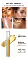 Highlighter Liquide Vegan Pigmenté Waterproof Effet Scintillant pour les Yeux et le Visage Marque Privée
