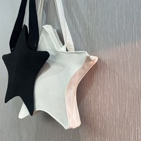Vente en gros de nouveaux sacs fourre-tout tendance en forme d'étoile personnalisés de haute qualité sac à bandoulière en toile de coton coloré pour filles avec logo