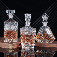 Bouteille en verre moderne et antique de 400ml, décanteurs de liqueur en cristal avec neige ou gold mountain