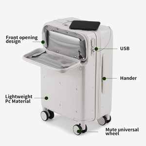 Maleta <span class=keywords><strong>con</strong></span> Apertura Frontal <span class=keywords><strong>para</strong></span> <span class=keywords><strong>Mujer</strong></span> <span class=keywords><strong>con</strong></span> <span class=keywords><strong>Ruedas</strong></span> Universales, Compartimento <span class=keywords><strong>para</strong></span> Portátil, Maleta de Mano - Product Image 3