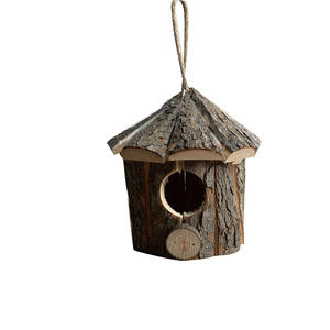 Casetta per Uccelli in Legno di Pioppo FSC, Gabbia per Pappagalli, Decorazione Rustica per Casa e Giardino, Nido per Uccelli in Legno, Casetta in Legno - Product Image 5