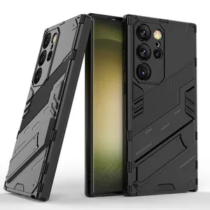 Factory Drop Shipping High Quality Shockproof Armor Built-in Stand For Samsung Galaxy S23 Ultra S22 Ultra S21 Ultra Phone Case