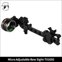 Visée de tir à l'arc micro-réglable Topoint TX1650 avec 5 fibres optiques de 0,019 po et outil 3 axes pour arc composé, chasse et tir sur cible