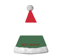 Meistverkaufte Deutschland-Flagge Weihnachtsmützen Komfortable Plüsch-Weihnachtsmützen für Erwachsene Neujahrs-Festliche Party-Kopfbedeckung
