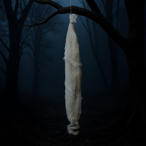 Decoración de Halloween: Cadáver Animado Colgante en Capullo de 90 cm, Accesorio de Terror de Plástico para Interiores - Product Image 2