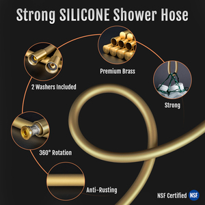 Cold-Resistant PVC Inner Layer Shower <strong>Hose</strong> with Stainless Steel Nuts for Long-Term Use in Villas and Spas - Product Image 4