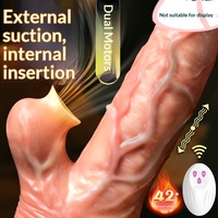 Vibrateur automatique rétractable avec aspiration clitoridienne simulée, filaire/sans fil, pour l'orgasme féminin, machine sexuelle