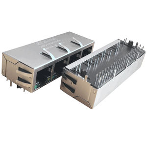 Модульный разъем 64F- Series 64F-1301GYD2NL 64F-1204GYD2NL Ethernet 100/1000 Base-T, магнитный сетевой интерфейс, разъем RJ45, 1x4 - Product Image 2