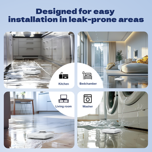 Baldrtherm wifi không dây phát hiện rò rỉ nước còi báo động Email/App Đẩy Thông báo Hub cảm biến 3 Gói trang trại nhà nhựa - Product Image 5