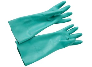 ถุงมือป้องกันถุงมือไนไตรล์สีเขียว15mil 13mil ได้รับการอนุมัติจาก EN374-2 - Product Image 3