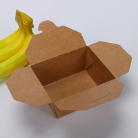 Großhandel Einweg Recycelbare Braune Kraftpapier Takeaway-Lunchboxen für Sushi, Salat, Brathähnchen & Gebratenes Bento