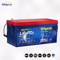 Batterie Lifepo4 36V 100AH Grade A Marine Trolling RS485 Smart BMS M8 Terminal 6000 Cycles CE RoHS IP67