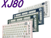 Kablosuz BT XJ80 ekran mekanik klavyeler için WIN/MAC BT/2.4G/tip-c 5000mA pil conta Hot Swap klavye