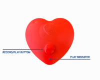 Enregistreur vocal en forme de cœur pour peluches, module sonore DIY pour animaux en peluche, enregistrement simple, cadeau créatif