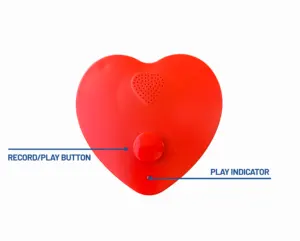 Hartvormige Voicerecorder Voor Pluchen Speelgoed Diy Geluidsmodule Voor Knuffels Eenvoudig Opnamegeschenk