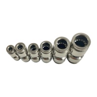 PU PG 304 스테인레스 스틸 금속 공압 퀵 커넥터 4mm 5mm 6mm 8mm 10mm 12mm 세트