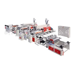 SJFM-1300D Double sides double extruders high speed extrusion film paper coating machine