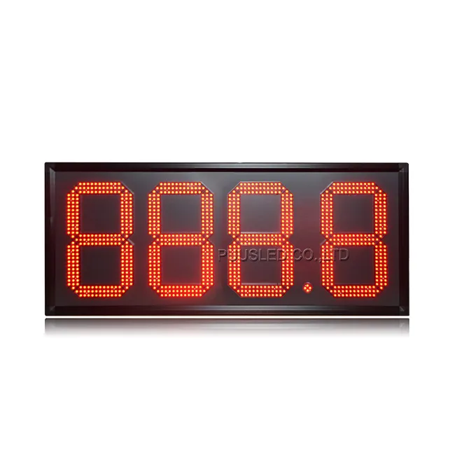Ngoài trời màu đỏ 7 đoạn LED chữ số trạm xăng dấu hiệu giá Xăng nhiên liệu bảng hiệu LED kỹ thuật số giá dầu hiển thị