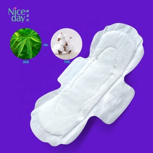 Compresas sanitarias de fibra de cáñamo ecológicas para mujeres, compresas de pulpa de pelusa de etiquetado privado - Product Image 1
