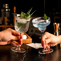 Verre à cocktail Margarita en gros, gobelet à pied haut pour boissons pétillantes, vin de fruits, vin doux, restaurant, bar, utilisation avec logo personnalisé