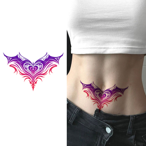 Colorido pareja tatuajes temporales pegatina corazón Sexy Succubus <span class=keywords><strong>tatuaje</strong></span> impermeable adecuado para Abdomen, espalda baja y <span class=keywords><strong>pecho</strong></span> - Product Image 3