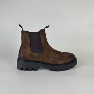 Stivali Chelsea Eleganti da Uomo con Punta Rotonda, Stivali Invernali Antiscivolo per Ufficio, Comodi Stivali Martin in Pelle PU - Product Image 4