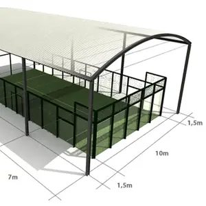 Nhà Máy Trực Tiếp Chất Lượng Cao Padel Sân Tennis Giá Trong Nhà Ngoài Trời Padel Tòa Án Toàn Cảnh Mái Tòa