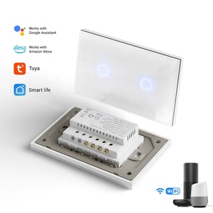 2路智能玻璃开关，美国WiFi智能触摸灯开关，兼容Alexa Google Home，需要中性线，1/2/3路 - Product Image 3