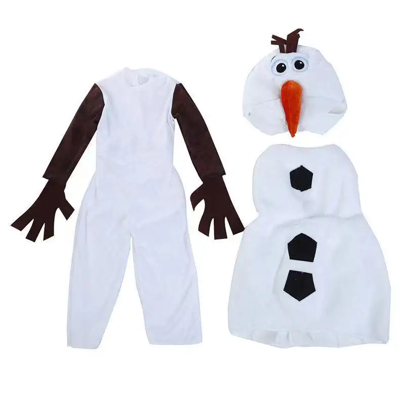 Çocuklar için sevimli kardan adam Olaf kostüm Cosplay noel kostüm çocuklar için