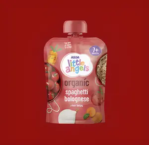 Bolsa sellable reutilizable para comida de bebé, bolsa con doble cremallera, sin BPA