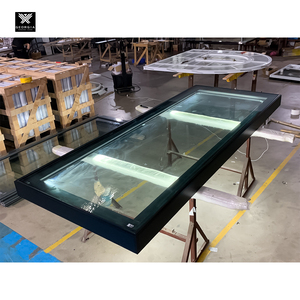<span class=keywords><strong>Tetto</strong></span> <span class=keywords><strong>piatto</strong></span> in alluminio <span class=keywords><strong>lucernario</strong></span> con vetro antiproiettile per case finestra su misura del <span class=keywords><strong>tetto</strong></span> con LED Strip - Product Image 2