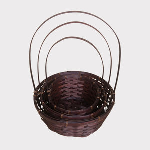 Cesta de Almacenamiento de Bambú Hecha a Mano, Organizador Tejido Ecológico, Cesta de Almacenamiento para el Hogar de Bambú Natural - Product Image 5