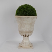 Lot de 2 pots de fleurs de jardin en plastique de 15.5 pouces en forme de grand trophée pour plantes d'intérieur.