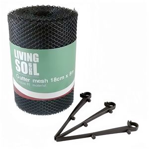 Installation facile Protection de gouttière en plastique PE haute résistance pour le jardin avec crochets en plastique - Product Image 2