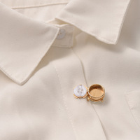 JFRB047 Boutons de Manchette de Luxe pour Chemise Sur Mesure, Boutons Fantaisie pour Hommes, Cache-Boutons à Pince