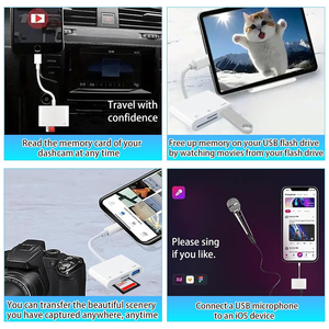 Tốc độ cao khe cắm thẻ kép 3 trong 1 Type-C kỹ thuật số Trail trò chơi máy ảnh Adapter USB C SD CF Đầu đọc thẻ - Product Image 5