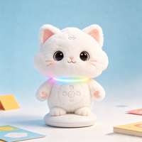 Jouet en peluche intelligent pour chat avec intelligence artificielle, animal en peluche électronique personnalisé avec reconnaissance vocale, interactif, parlant, chantant, dansant, lumière LED