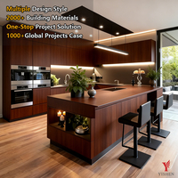 Lemari Dapur Kayu 2026, Furnitur Modern Mewah Modular Ramah Lingkungan Tahan Api, Keran, Carrelage, Armoire De Cuisine