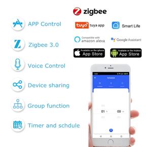 Glomarket-Módulo de interruptor inteligente, interruptor de 1/2/<span class=keywords><strong>3</strong></span>/4 entradas, Tuya, Zigbee /<span class=keywords><strong>WIFI</strong></span>, con Control de voz de <span class=keywords><strong>Google</strong></span> Home y Alexa - Product Image 2
