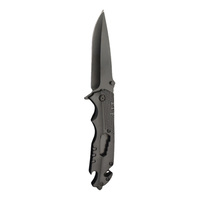 Cuchillo Plegable de Acero Inoxidable 5Cr13 de Grado Industrial Personalizable, Mango de Acero, para Campamento, Supervivencia, Caza, 230 mm