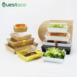 Quente marrom kraft sushi cheesecake rolo suíço bolo frutas comida personalizada levar caixa personalizado salada papel pacote salada embalagem caixa