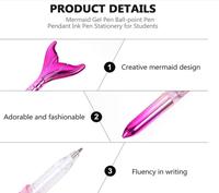 Zeemeerminstaart Gelpen Cartoon Balpennen Kantoorartikelen Klaslokaal Prijzen Meisjes Prinses Thema Feestartikel Halloween Kerstmis