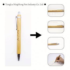 Stylos en bois et bambou écologiques personnalisés, stylos promotionnels en bois avec logo personnalisé, stylet en bambou avec étui, coffret cadeau - Product Image 3